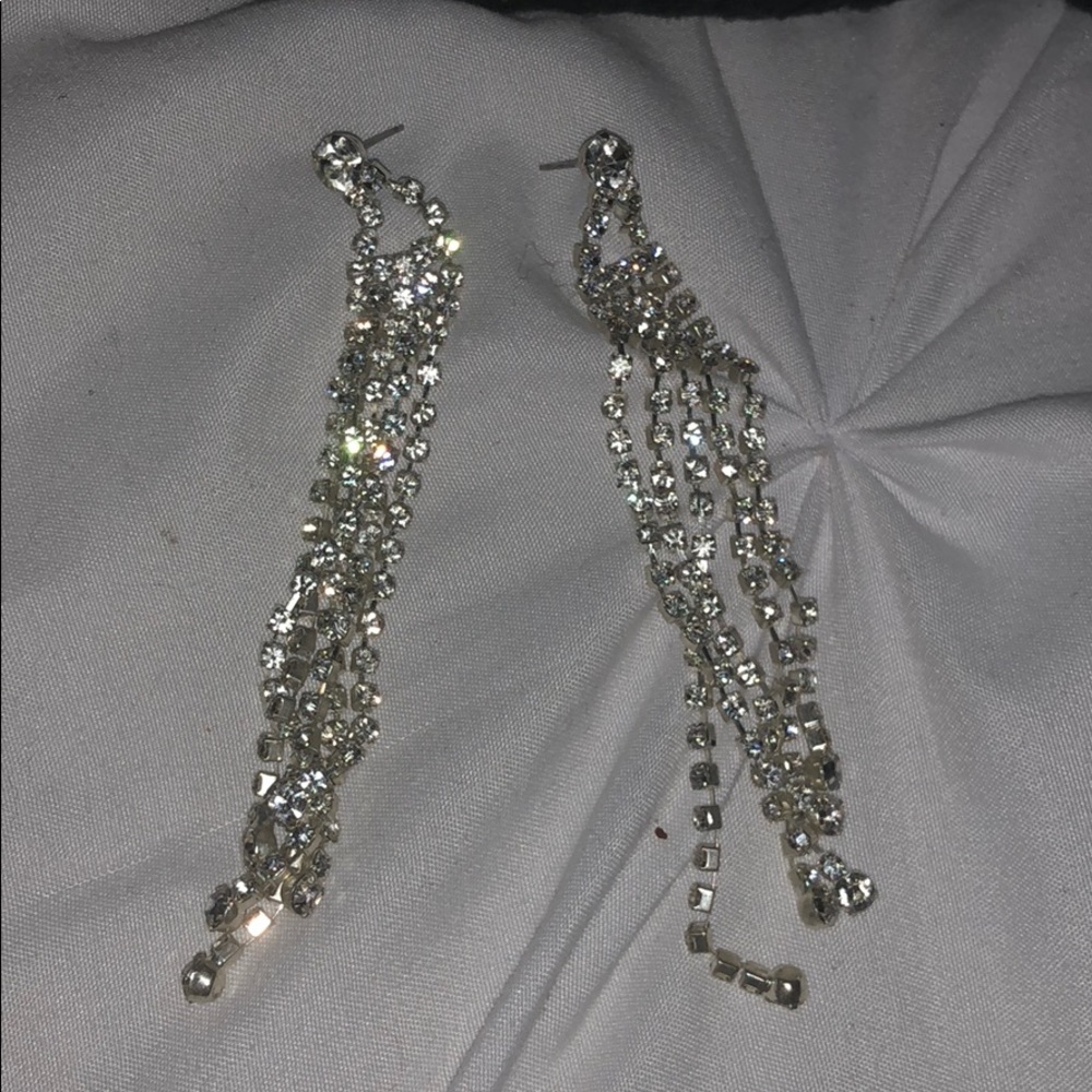 Long Diamond Earrings